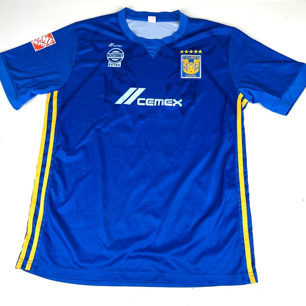 UANL Tigres Soccer Jersey Size Large Blue Men's Mexico Rare #17